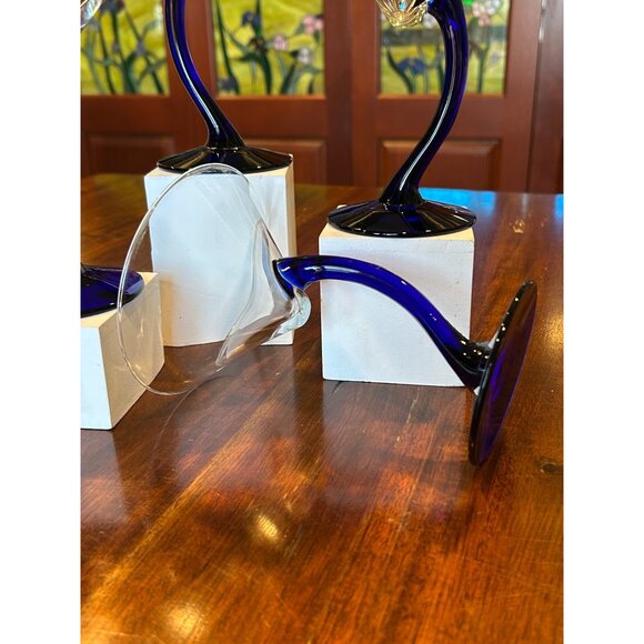 Martini Cobalt Blue Libbey Bravura Glasses. - Picture 8 of 13
